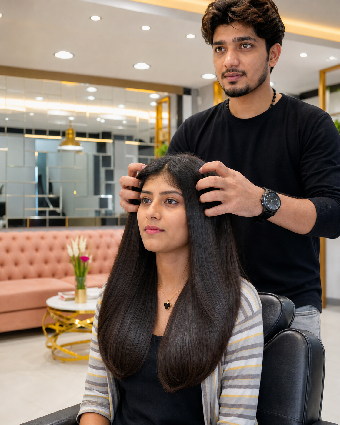 Hair smoothening service